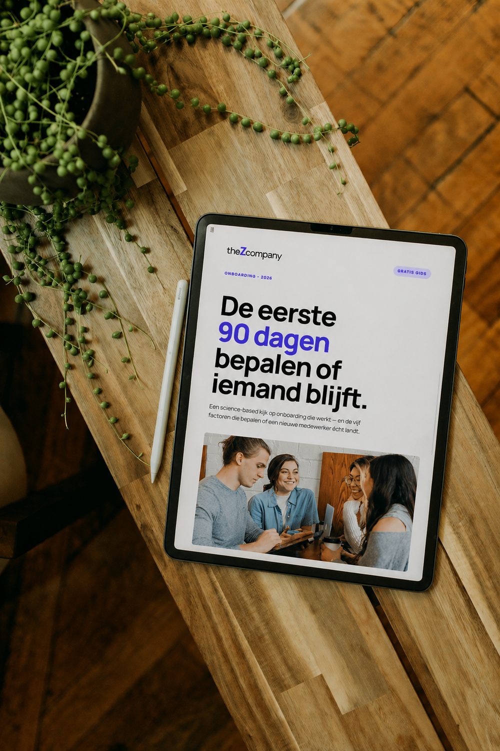 De gids weergegeven op een tablet